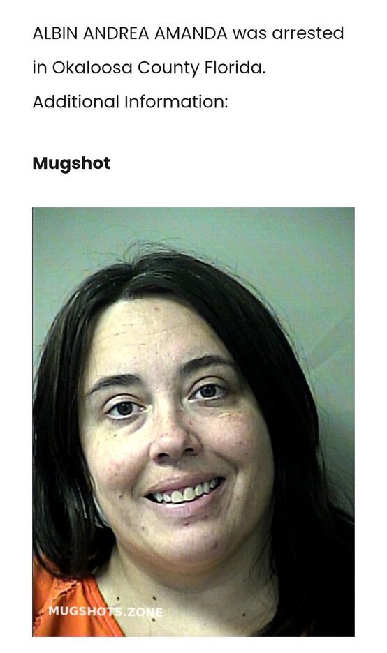 andrea amanda albin was arrested in okaloosa county florida mugshot
